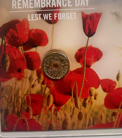 2015 $2 dollar Remembrance Day WW1 Lest We Forget PNC Coin and Stamp