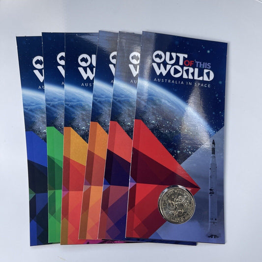 2024 * M Mintmark Australia In Space Out Of This World Unc $1 Coin 6 COINS SET