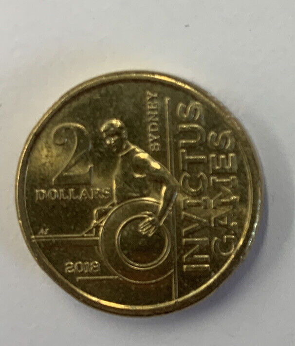 2018 Invictus games only 2.1 million made $2 coin in good condition