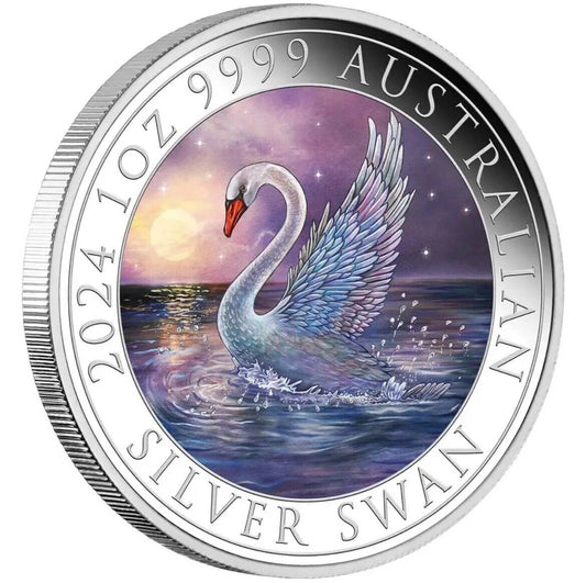 2024 Swan 1oz Coloured Silver Coin PREORDER CONFIRMED