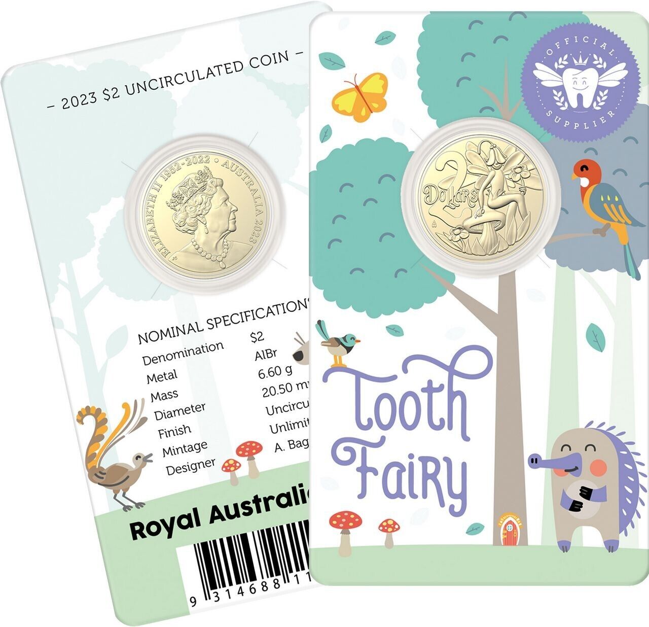 Australia: 2023 $2 Tooth Fairy Coin in RAM Card New Design NOW IN STOCK