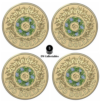 Rare Australia 2017 $2 Two Dollar Remembrance Day Rosemary Circ 4x Tracked