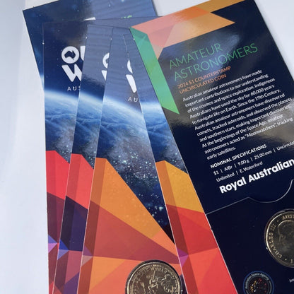 2024 * M Mintmark Australia In Space Out Of This World Unc $1 Coin 6 COINS SET