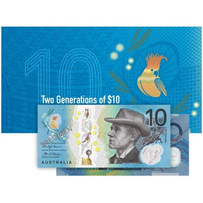 2015 2017 Two Generations $10 Ten Dollar Banknote UNC Folder RBA