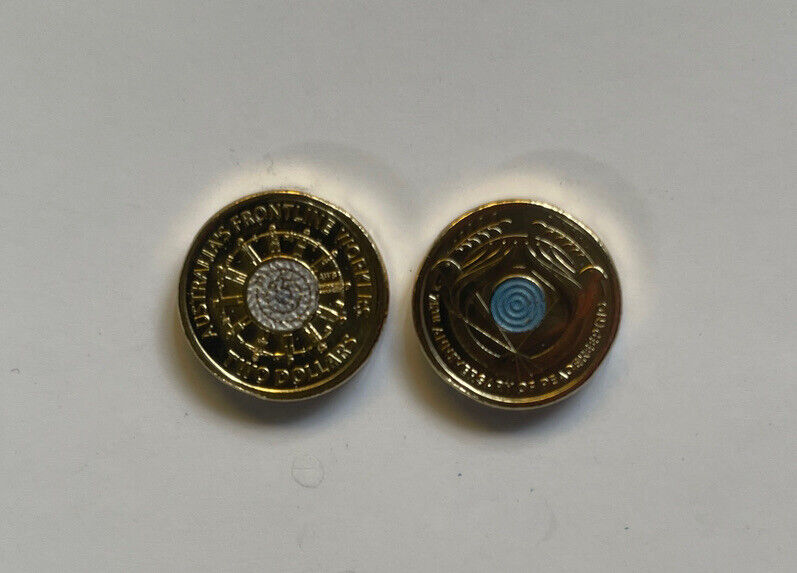 $2 Aus 2022 75th Anniversary of Peacekeeping & Frontline UNC Coin SET