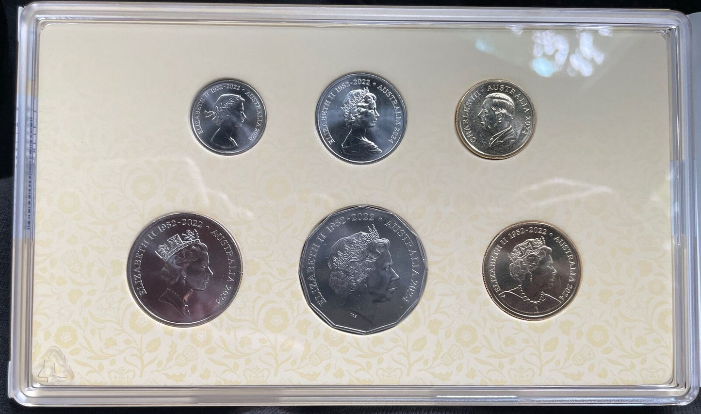 IN HAND Change Of monarch Set King Charles 2024 Six Coin UNC Year Set RAM