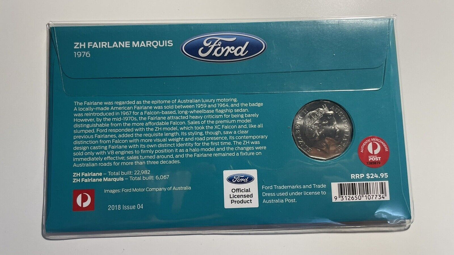 2018 Ford 1976 ZH Fairlane Marquis PNC with 2017 50c Coloured Coin