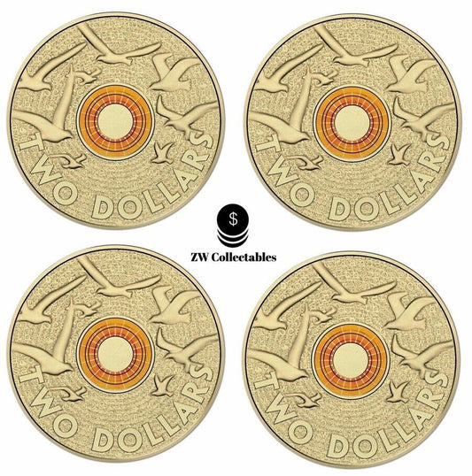 Australia 2015 $2 Two Dollar Remembrance Day Orange Flanders Field Circ 4x