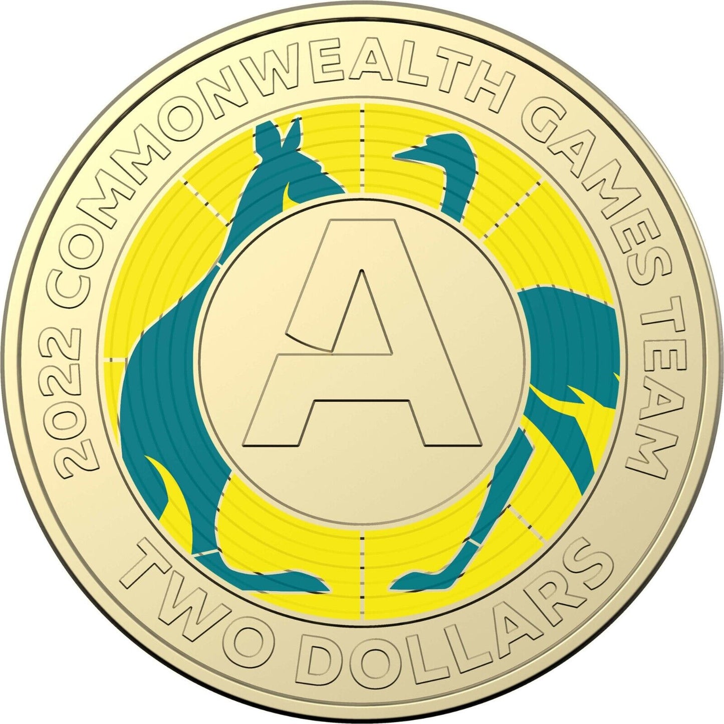 Australia 2022 Commonwealth Games Team - $1 & $2 UNC 7 Coin in Collection Folder