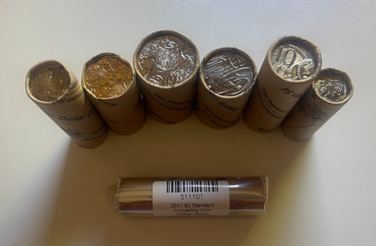 Australia 2017 5c-$2 RAM Set of 6 UNC coin Rolls