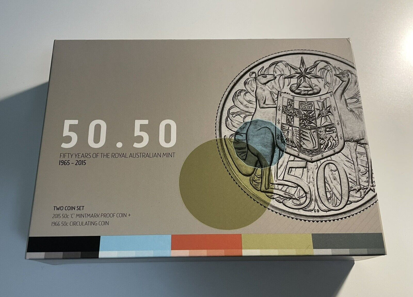 Australia: 2015 50c 50 Years of The Royal Australian Mint 50.50 2 Coin Set