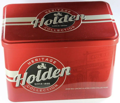 2016 Heritage Holden 12 x 50c UNC Coins Collection - Complete Set in Tin Case