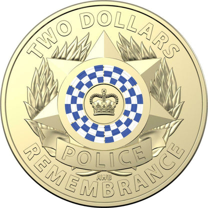 Australia $2 Dollar Frontline Workers Coin Set Ambo, Fire, Police, Frontline