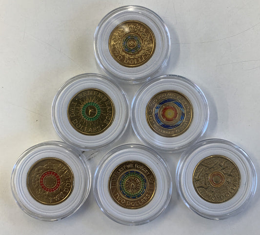 2 dollar coins australia ANZAC AND REMEBRANCE 2014-2018 Set