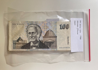 Australian $50 Fifty & $100 Hundred Dollar Paper Banknotes ONE OF EACH Circ